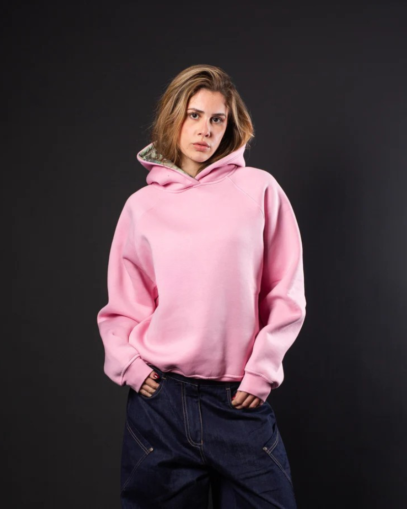 Unisex Heavyweight Boxy Hoodie – Baby Pink