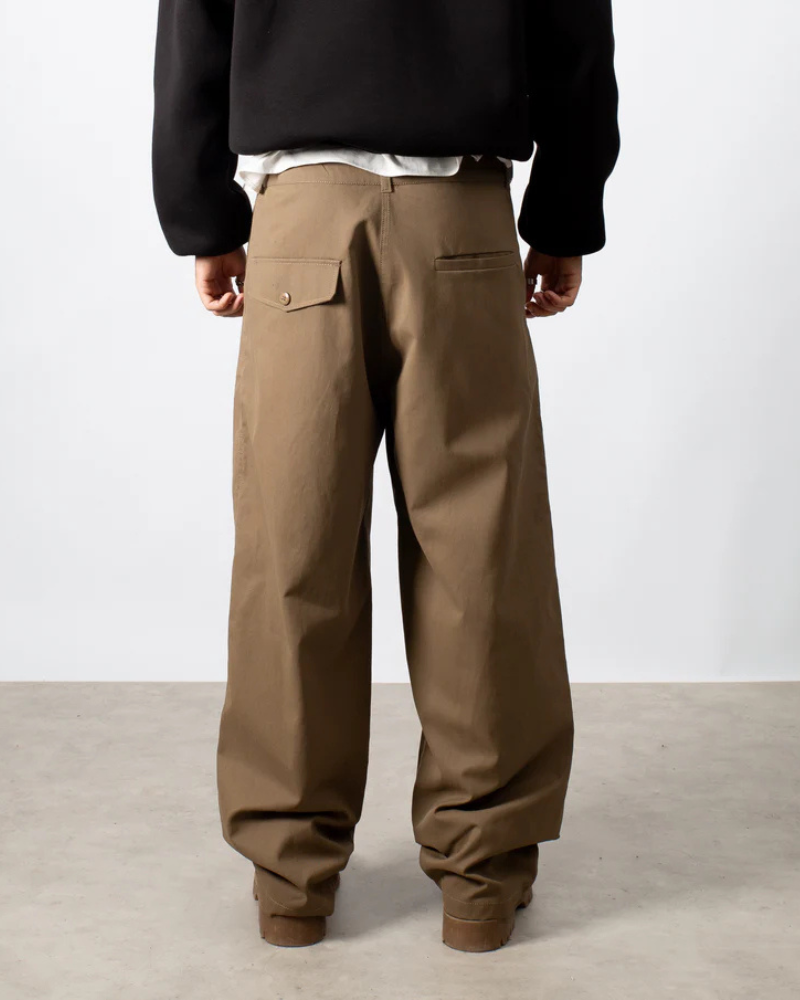 Unisex Wide-Leg Pleated Baggy Trousers