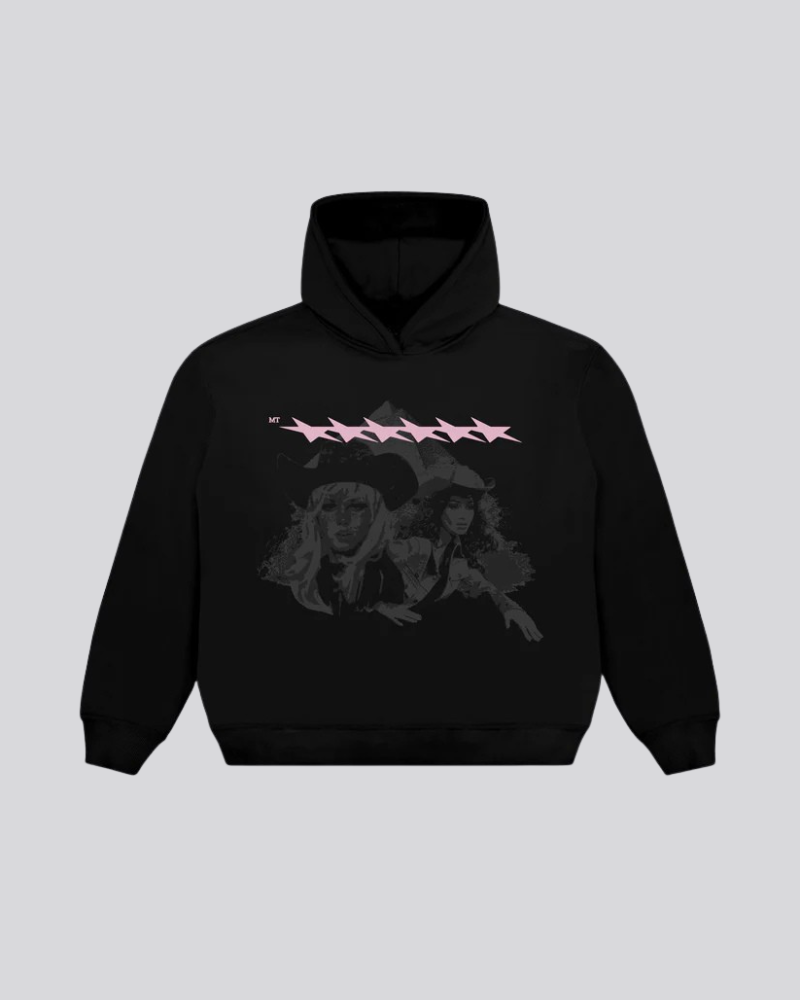 Unisex Heavyweight Graphic Hoodie – Black