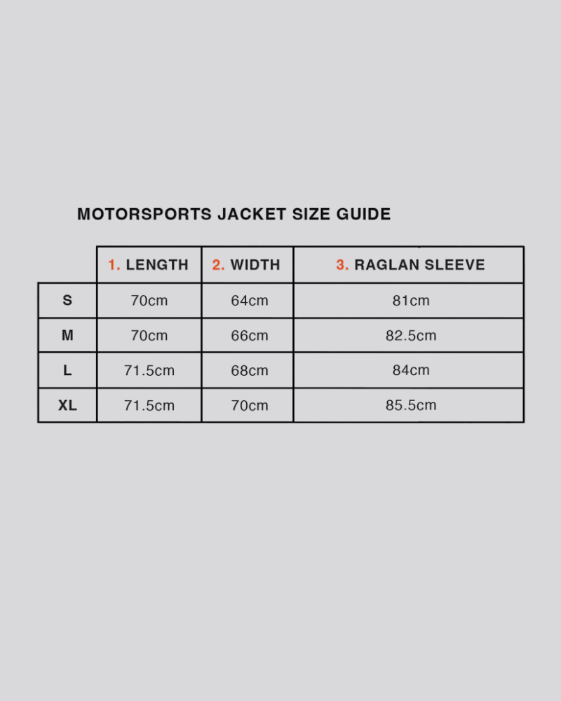 Black Full-Zip Motorsports Jacket with Raglan Sleeves and Back Graphic