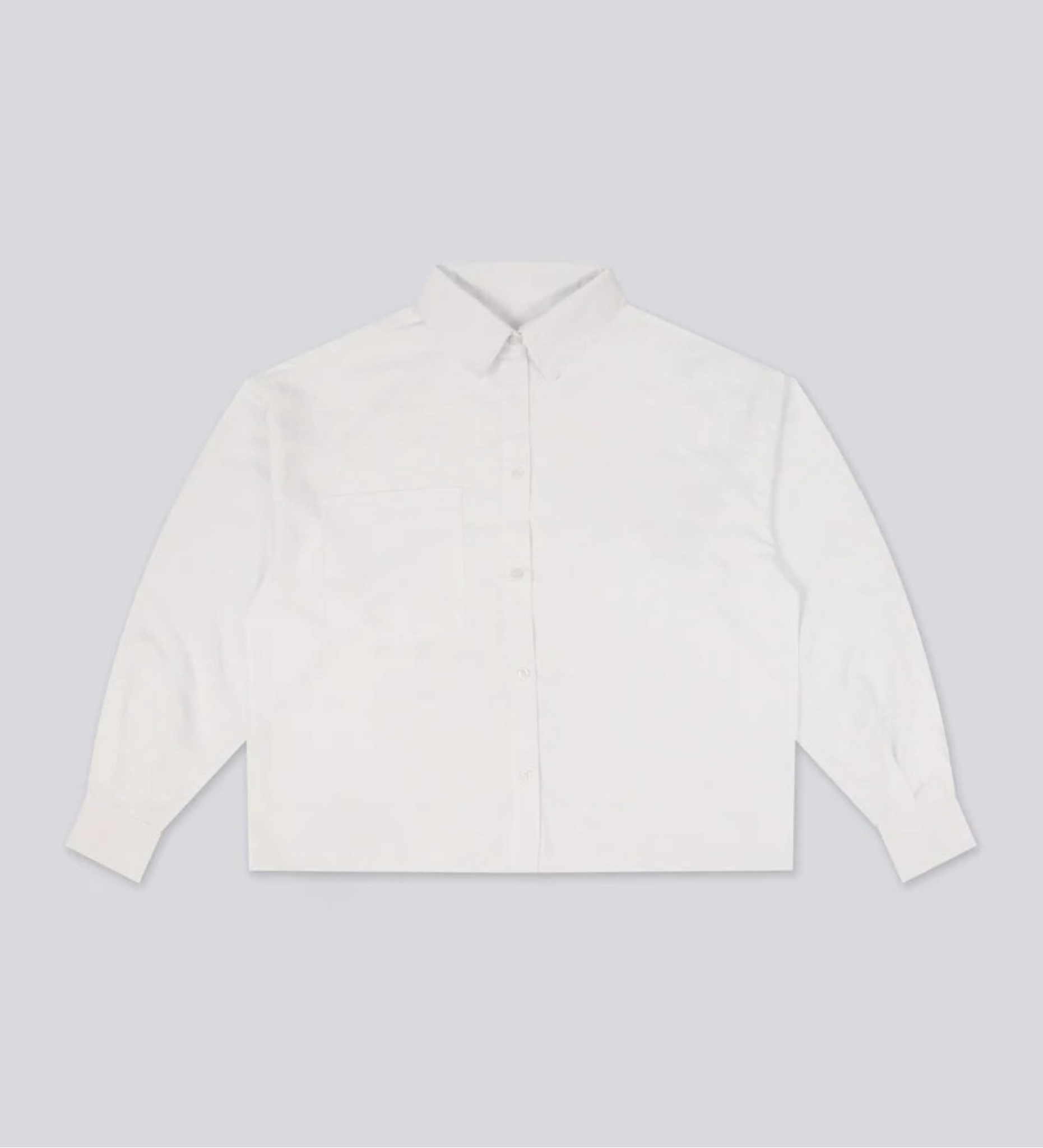 Unisex Boxy Heavyweight Cotton Shirt – Off-White