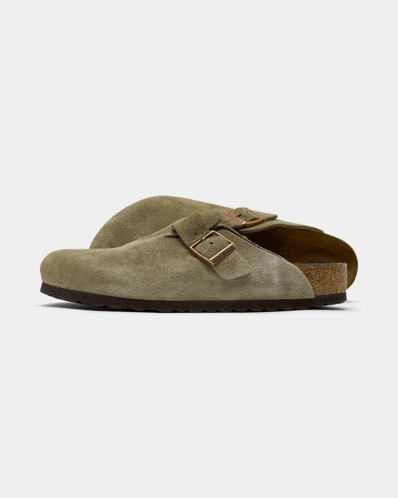Birkenstock Boston Clogs for Women – Suede Slip-On Cork Footbed Shoes