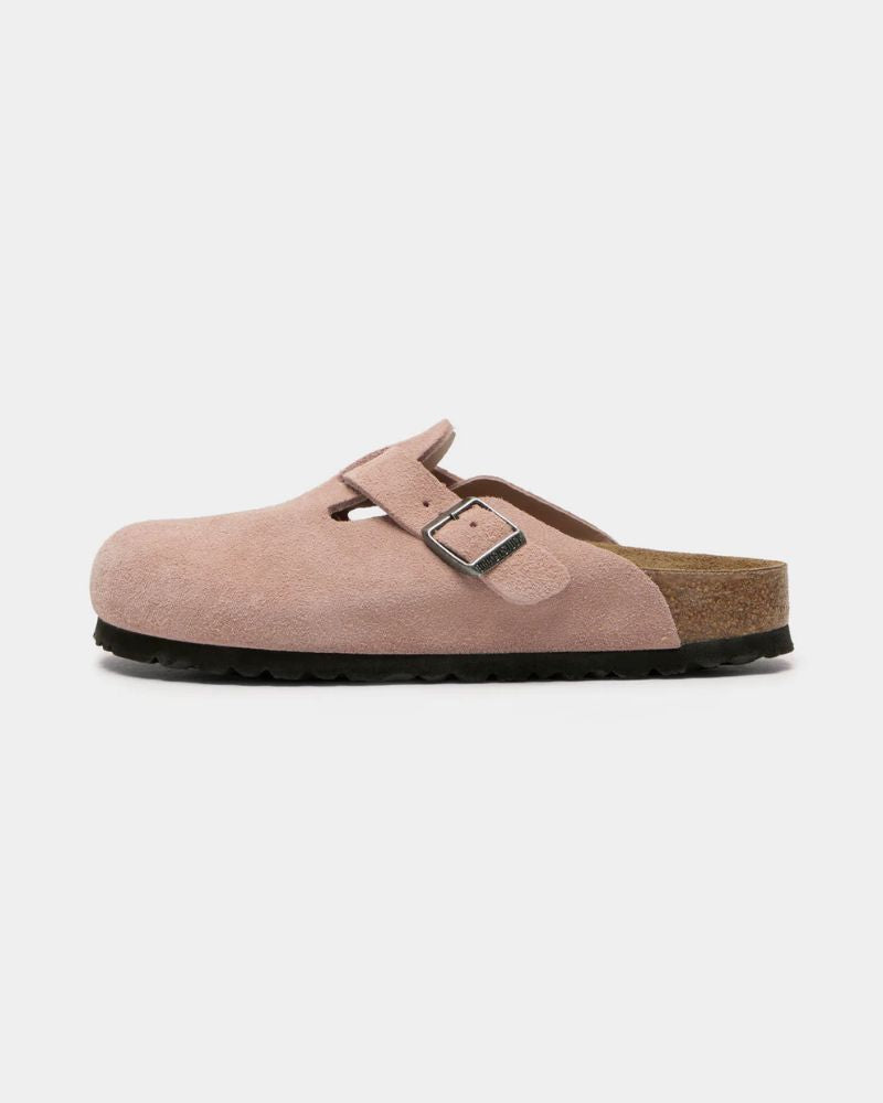 Birkenstock Boston Clogs for Women – Suede Slip-On Cork Footbed Shoes