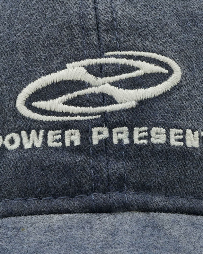 Distressed Washed Baseball Cap with Embroidered Graphic and Ripped Brim