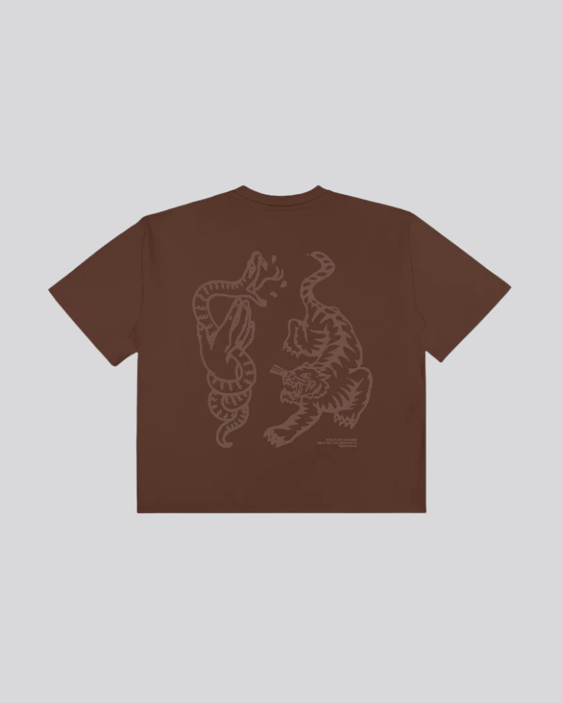 Unisex Heavyweight Graphic T-Shirt – Dark Brown