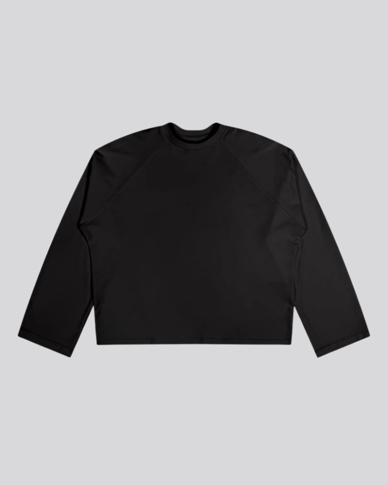 Unisex Raglan Long-Sleeve T-Shirt – Black
