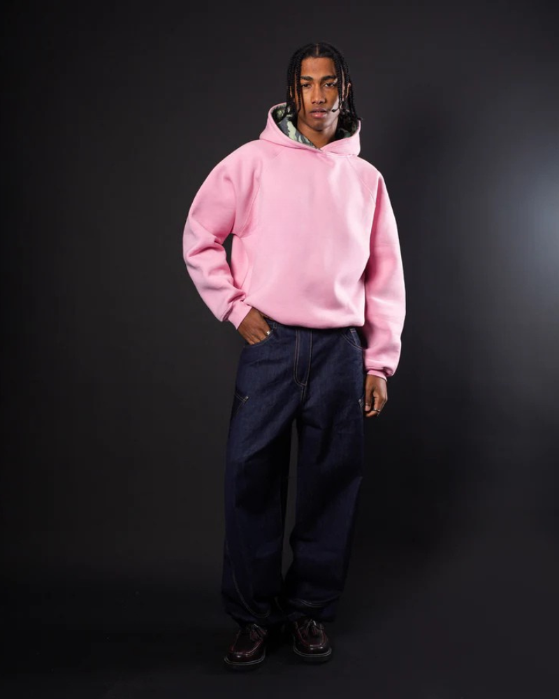 Unisex Heavyweight Boxy Hoodie – Baby Pink