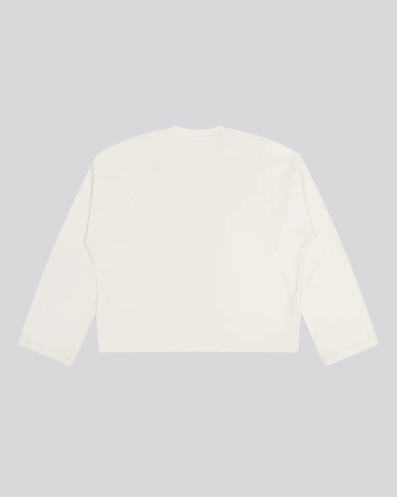 Unisex Raglan Long-Sleeve Cotton T-Shirt – Off-White