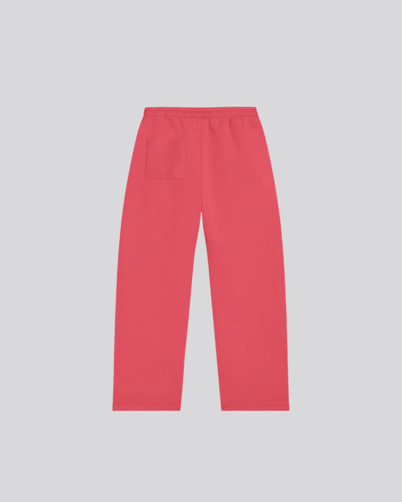 Unisex Wide-Leg Cotton Sweatpants – Bubblegum Pink