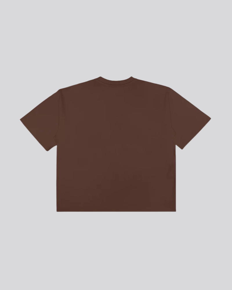 Unisex Oversized Cotton T-Shirt – Dark Brown