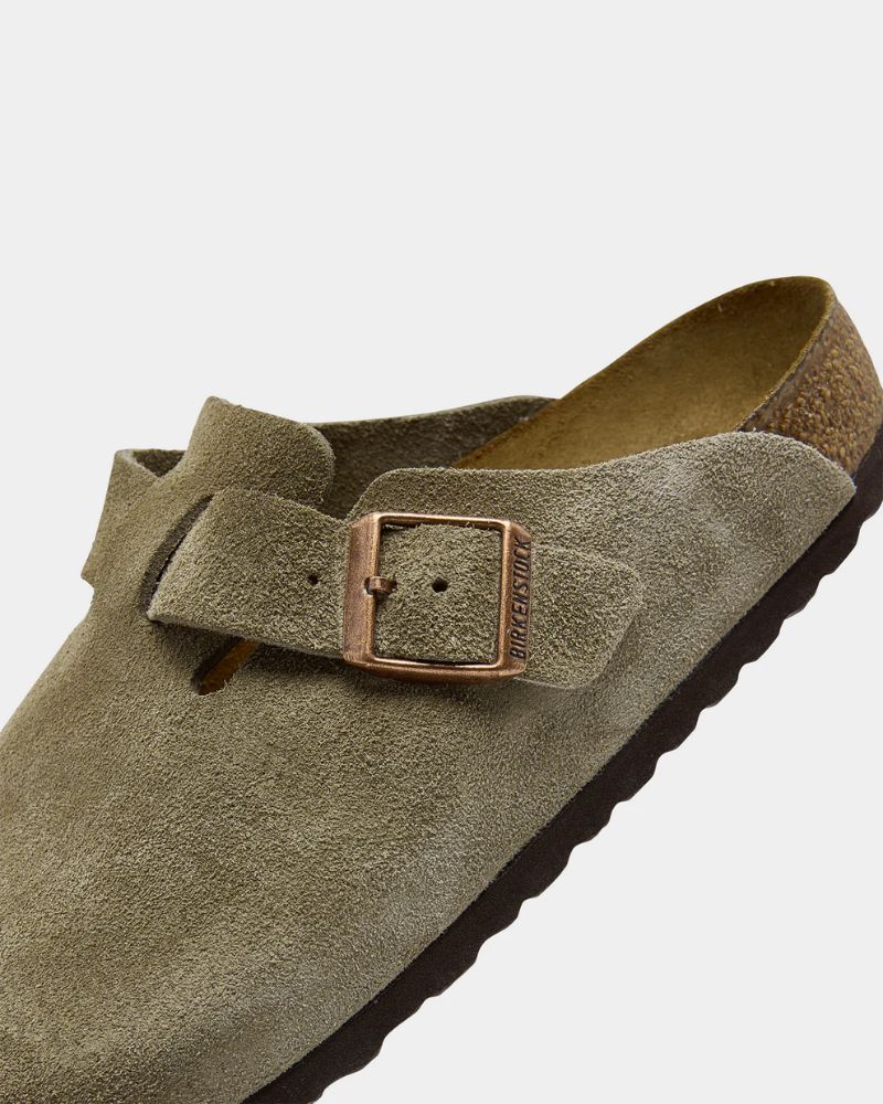 Birkenstock Boston Clogs for Women – Suede Slip-On Cork Footbed Shoes