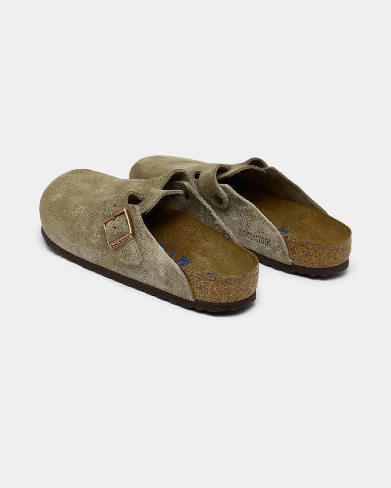 Birkenstock Boston Clogs for Women – Suede Slip-On Cork Footbed Shoes