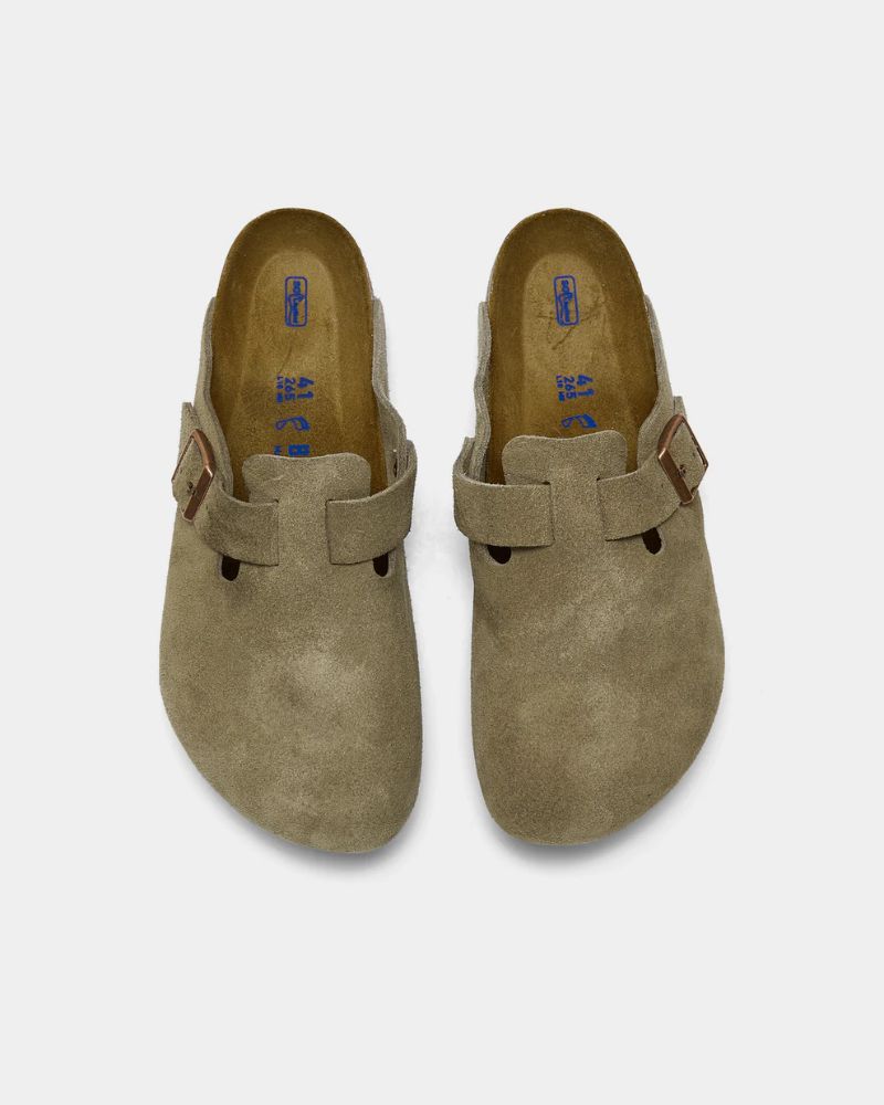 Birkenstock Boston Clogs for Women – Suede Slip-On Cork Footbed Shoes